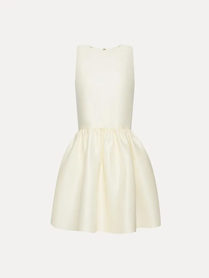 Women Oscar De La Renta Dresses Silk Drop Waist Cocktail Dress Ivory