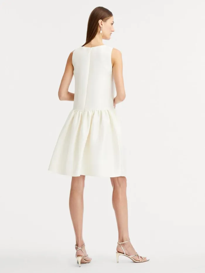 Women Oscar De La Renta Dresses Silk Drop Waist Cocktail Dress Ivory Women Oscar De La Renta Dresses Silk Drop Waist Cocktail Dress Ivory