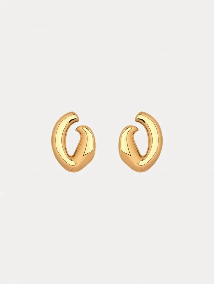Women Oscar De La Renta Earrings Large O Stud Earrings Gold
