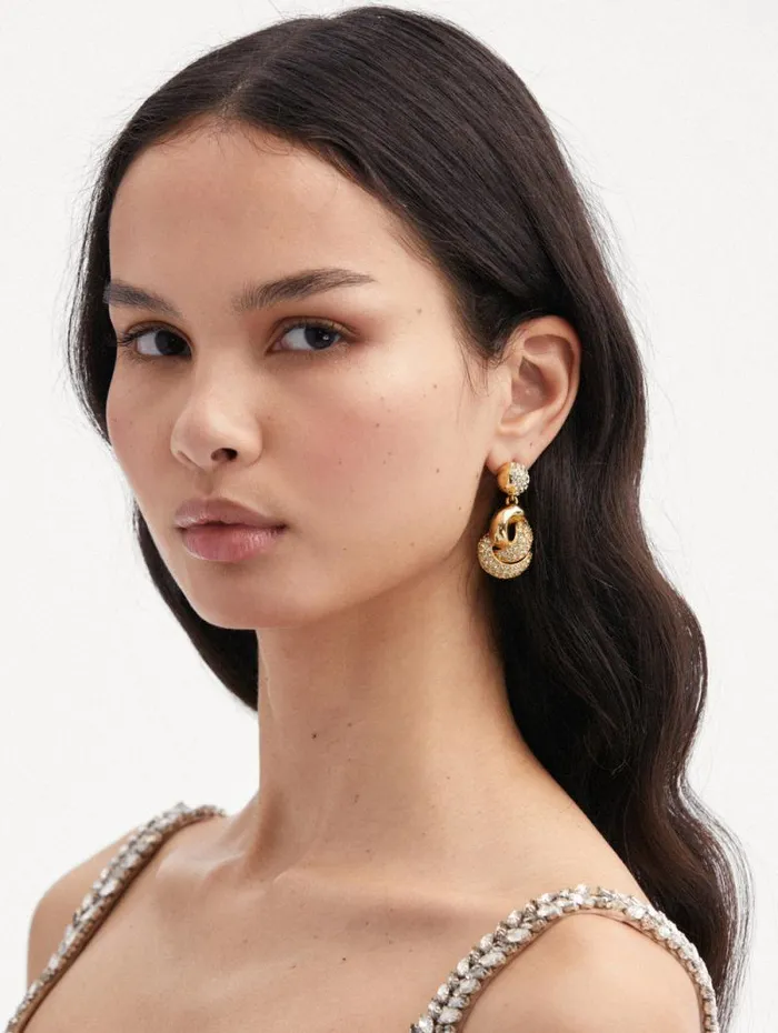 Women Oscar De La Renta Earrings Love Knot Drop Earrings Chrysolite