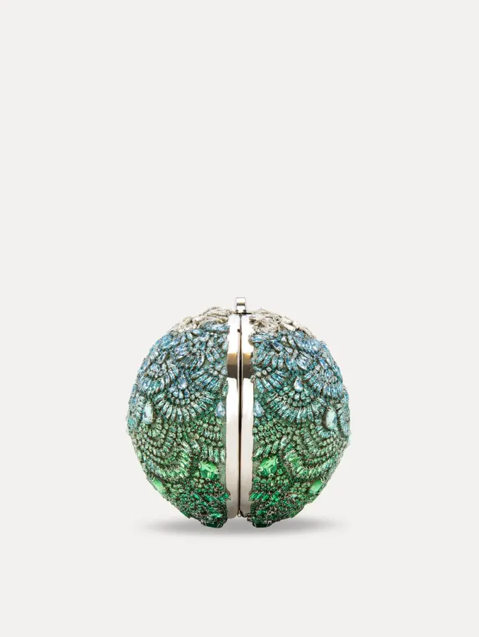 Women Oscar De La Renta Handbags Crystal Embroidered Billiard Bag Green Multi Women Oscar De La Renta Handbags Crystal Embroidered Billiard Bag Green Multi