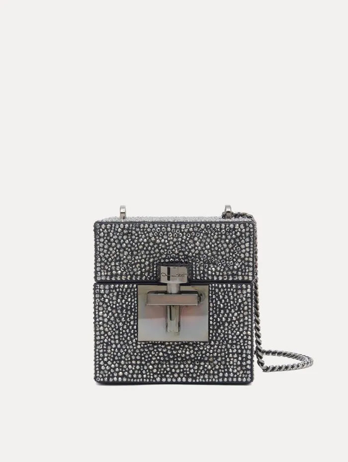 Women Oscar De La Renta Handbags Crystal Pav Alibi Cube Graphite Women Oscar De La Renta Handbags Crystal Pav Alibi Cube Graphite