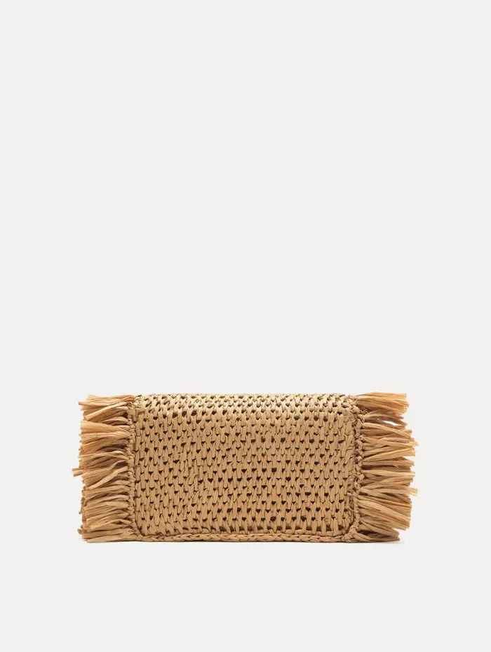 Women Oscar De La Renta Handbags Raffia Fringe TRO Bag Natural Women Oscar De La Renta Handbags Raffia Fringe TRO Bag Natural