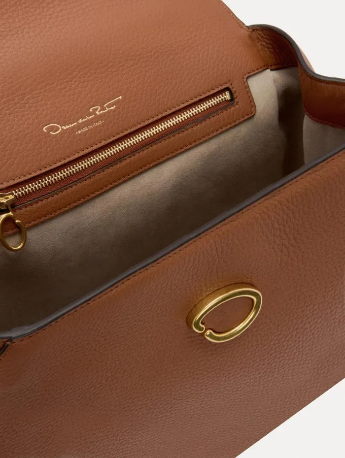 Women Oscar De La Renta Handbags The Mini Poppy Cognac