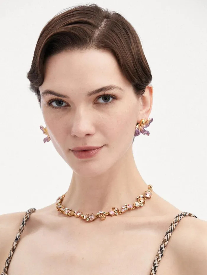 Women Oscar De La Renta Necklaces Scramble Crystal Necklace Rose Gold Multi Women Oscar De La Renta Necklaces Scramble Crystal Necklace Rose Gold Multi