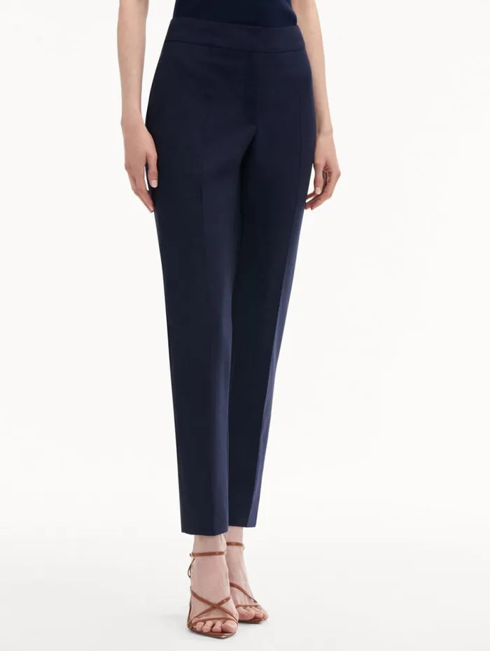 Women Oscar De La Renta Pants and Skirts ZipFront Skinny Pant Navy