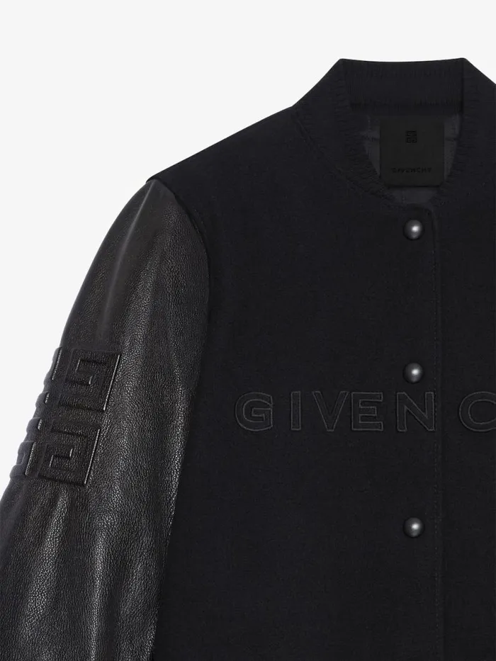 Women Outerwear and Blousons Givenchy GIVENCHY Varsity Jacket In Wool And Leather Blackwhite Women Outerwear and Blousons Givenchy GIVENCHY Varsity Jacket In Wool And Leather Blackwhite