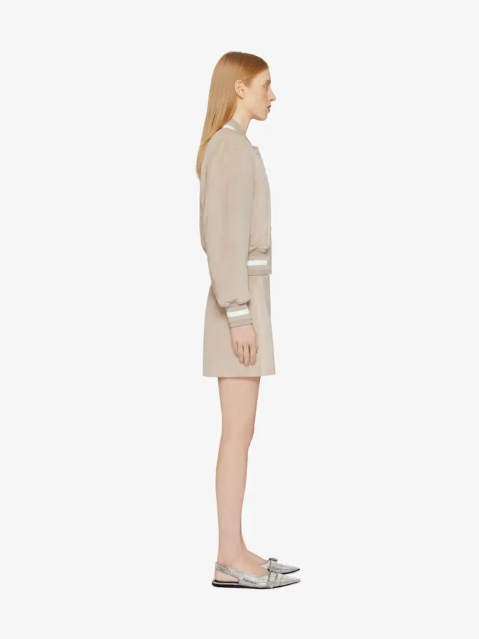 Women Outerwear and Blousons Givenchy Varsity Jacket In Suede Sand