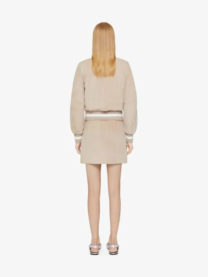 Women Outerwear and Blousons Givenchy Varsity Jacket In Suede Sand