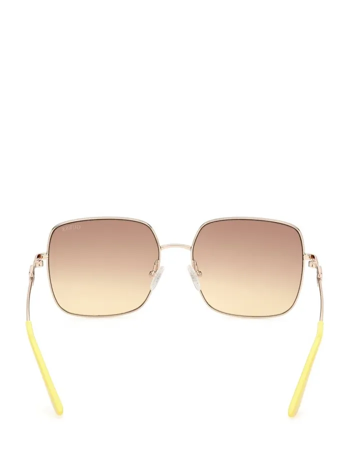 Women Oversized Square G Metal Sunglasses Tortoise Sunglasses GUESS