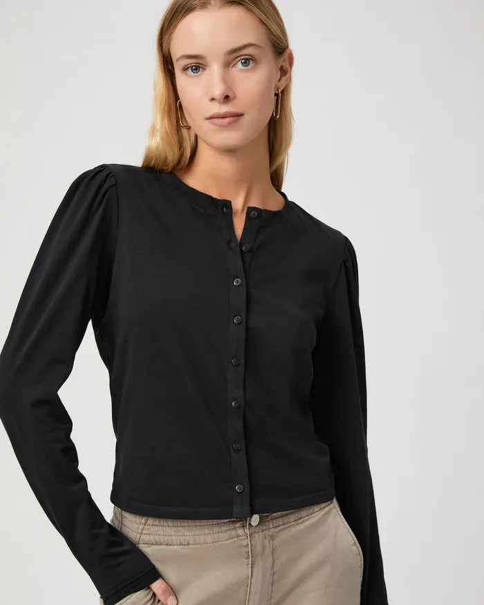 Women PAIGE Caliban Top 8211 Black Tops and Blouses