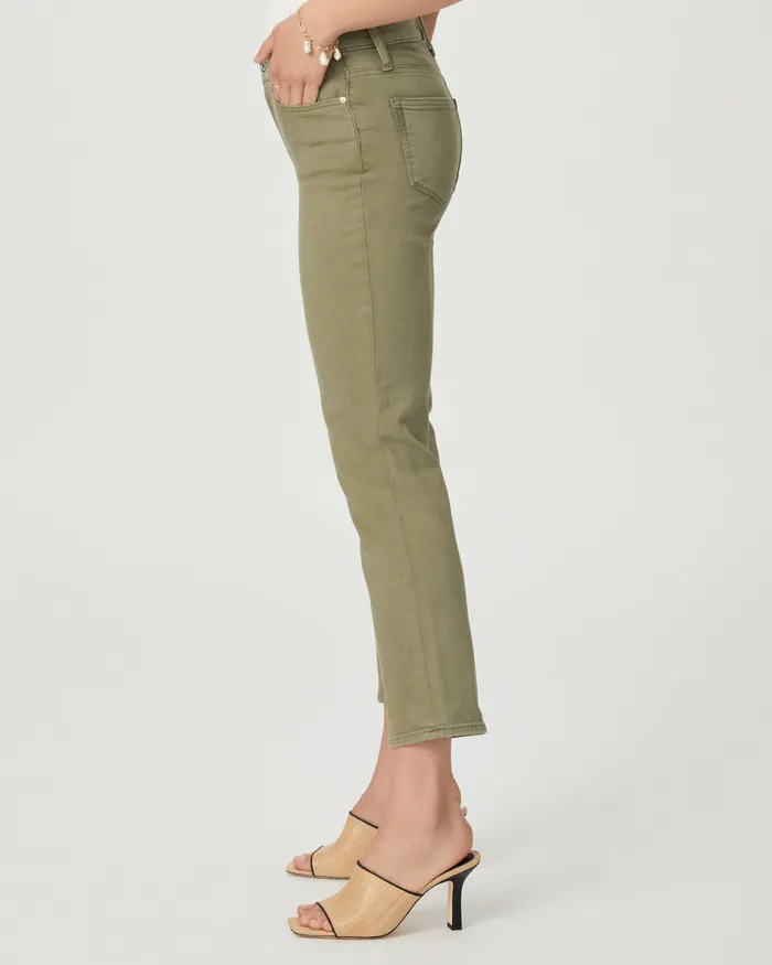 Women PAIGE Cindy Crop Straight Jean 8211 Vintage Mossy Green Denim