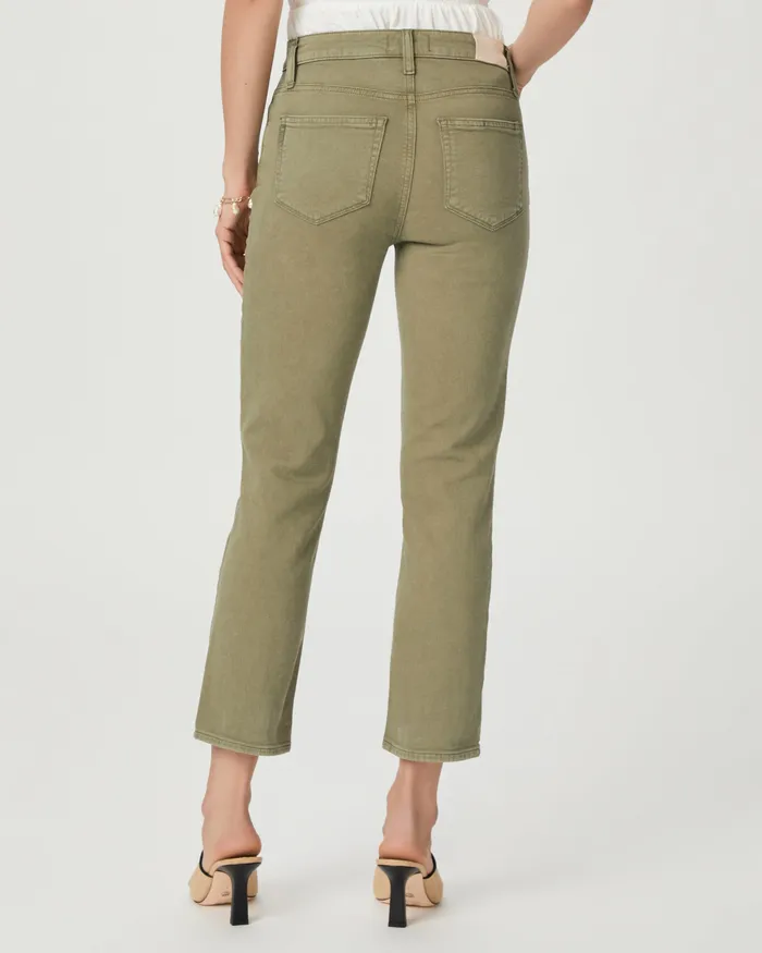 Women PAIGE Cindy Crop Straight Jean 8211 Vintage Mossy Green Denim