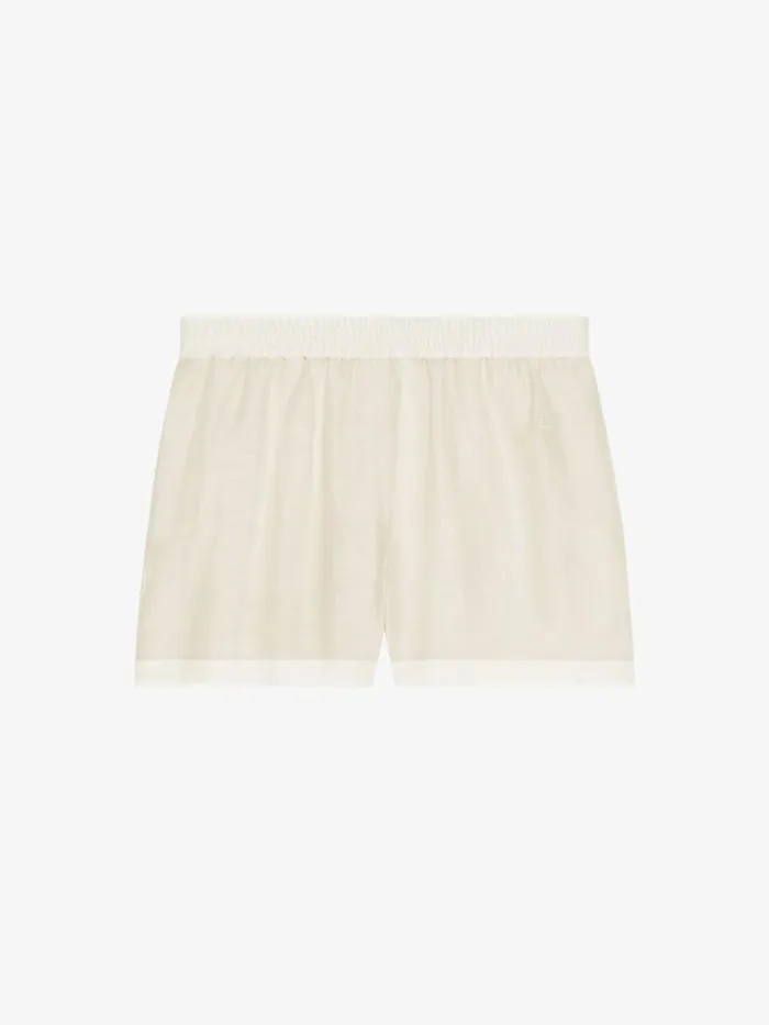 Women Pants and Shorts Givenchy Shorts In Silk And Linen Ivory