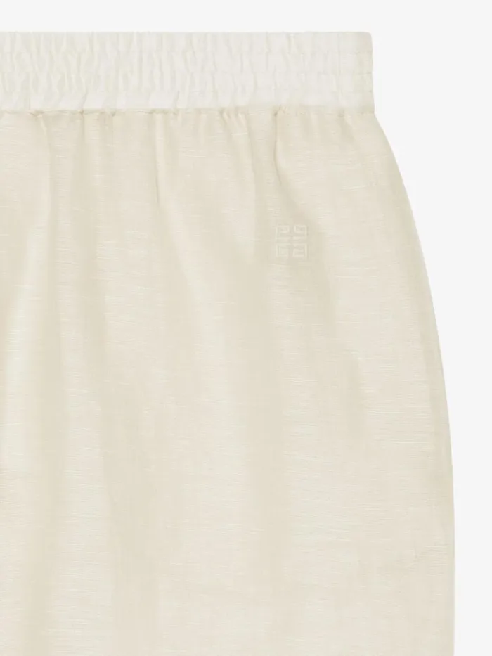 Women Pants and Shorts Givenchy Shorts In Silk And Linen Ivory