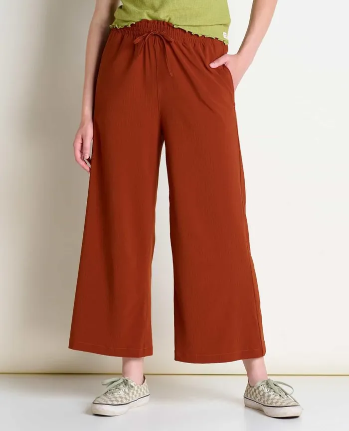 Women Pants Toad and Co Sunkissed Wide Leg Pant II Cinnamon Texture