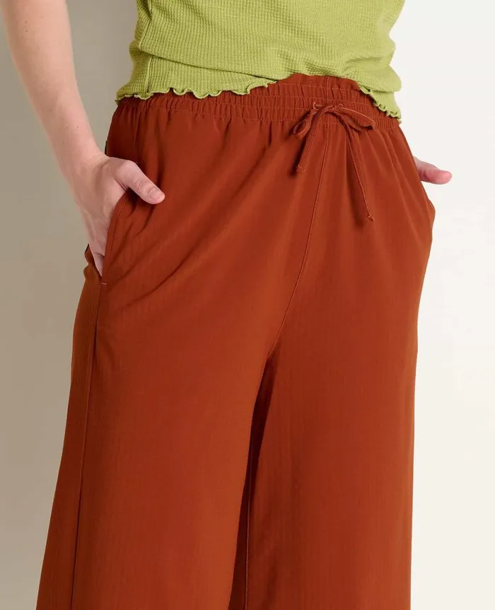 Women Pants Toad and Co Sunkissed Wide Leg Pant II Cinnamon Texture
