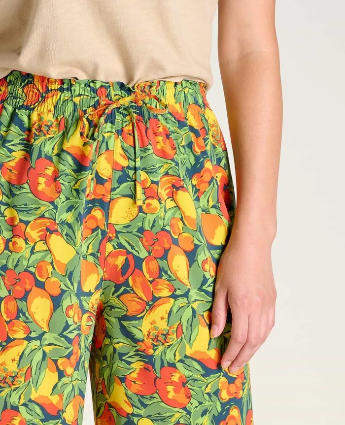 Women Pants Toad and Co Sunkissed Wide Leg Pant II Midnight Fruit Print