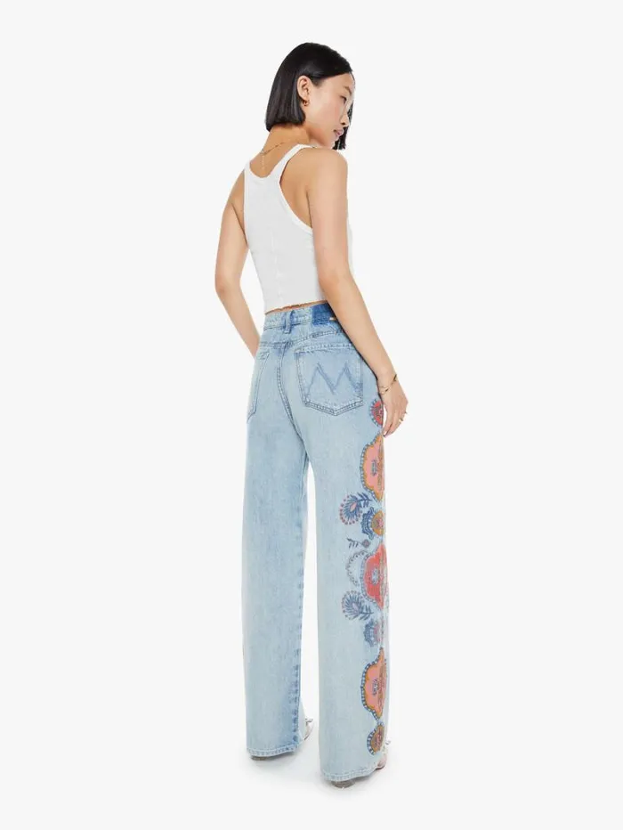 Women Petites Mother Denim Petites The Lil039 Maven Sneak Wash Side To Side