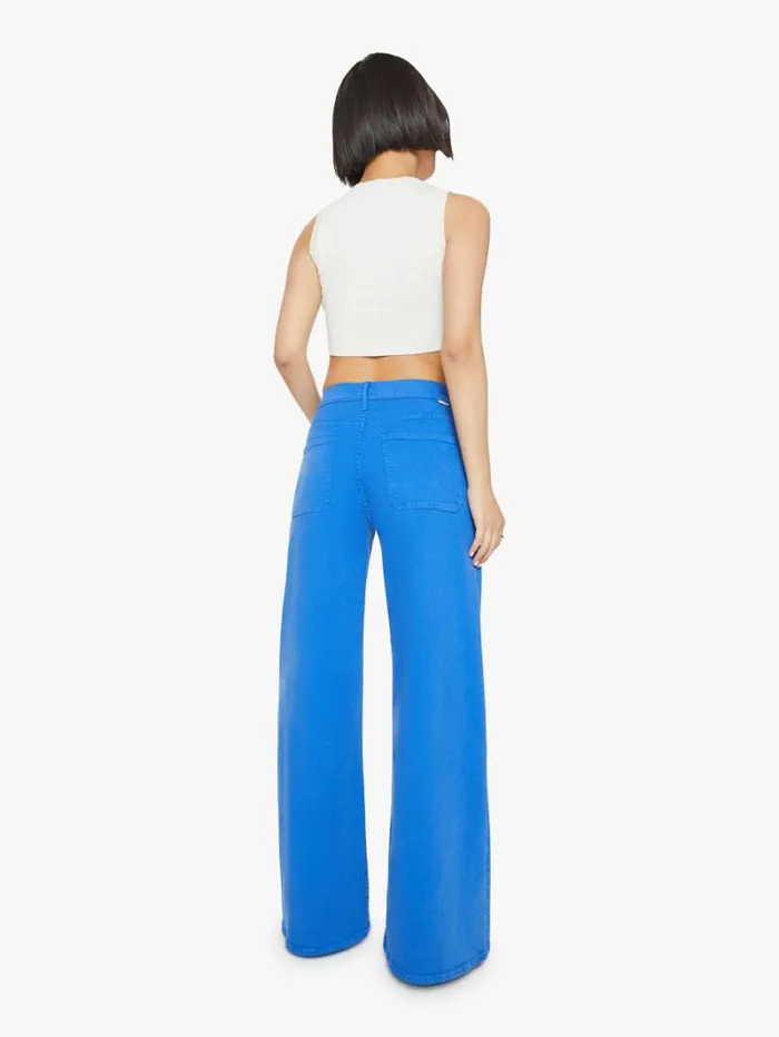 Women Petites Mother Denim Petites The Lil039 Patch Pocket Undercover Sneak Wash Snorkel Blue