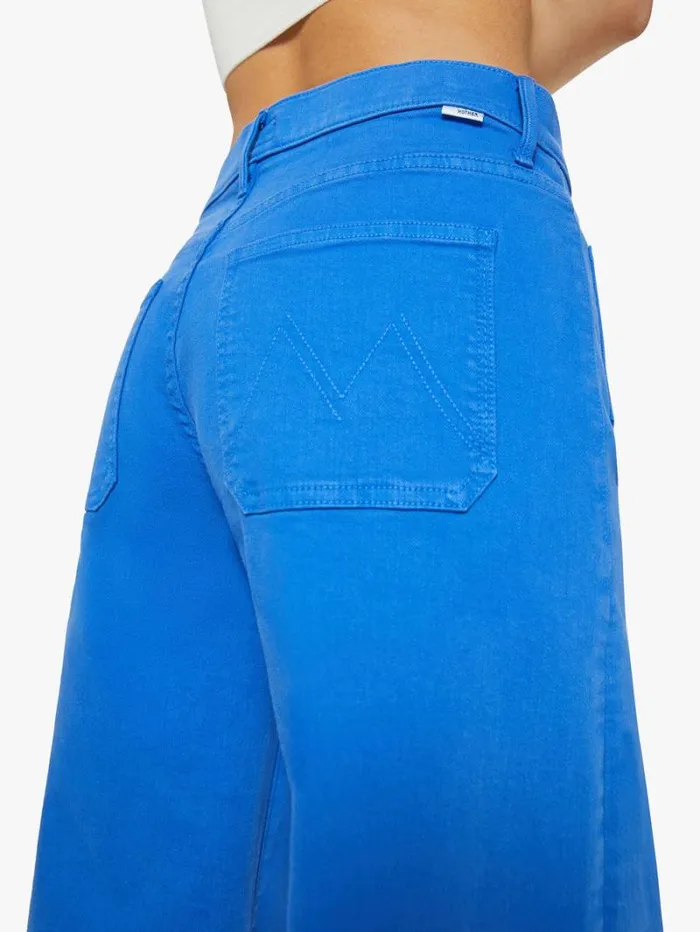 Women Petites Mother Denim Petites The Lil039 Patch Pocket Undercover Sneak Wash Snorkel Blue