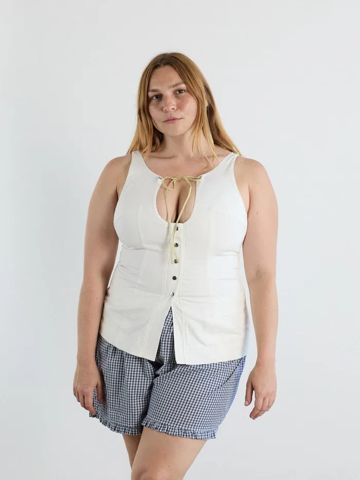 Women Portia Top White Lisa Says Gah Sleeveless Tops
