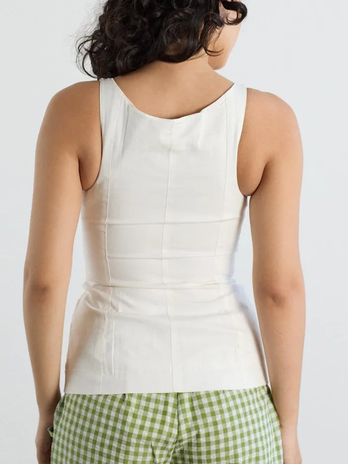 Women Portia Top White Lisa Says Gah Sleeveless Tops