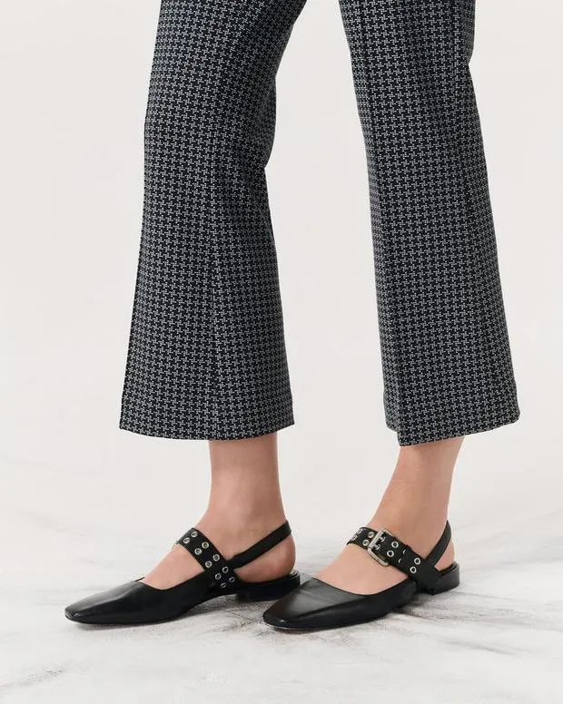 Women rag and bone Astra Leather Slingback Black Flats
