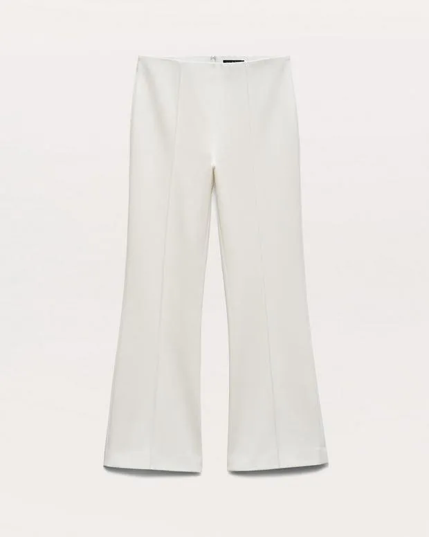 Women rag and bone Irina Ponte Slim Fit Kick Flare Pants BlackNavy MultiWhite Shirts and Tops