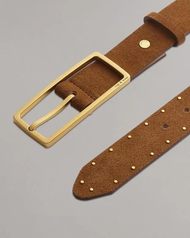 Women rag and bone Rebound Suede Belt Brownwood Suede Belts