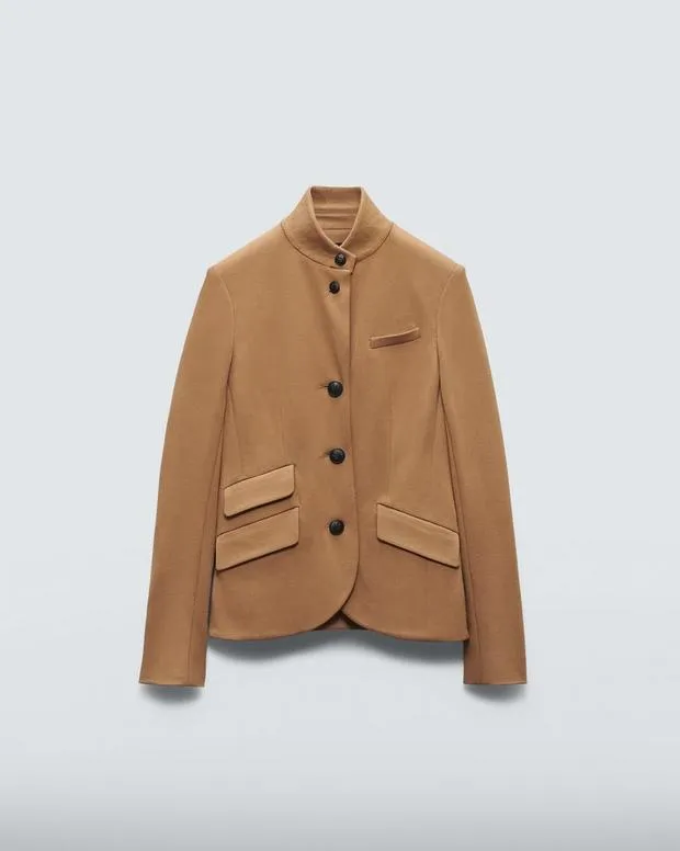 Women rag and bone Slade Ponte Blazer BlackCamelSalute Blazers and Vests