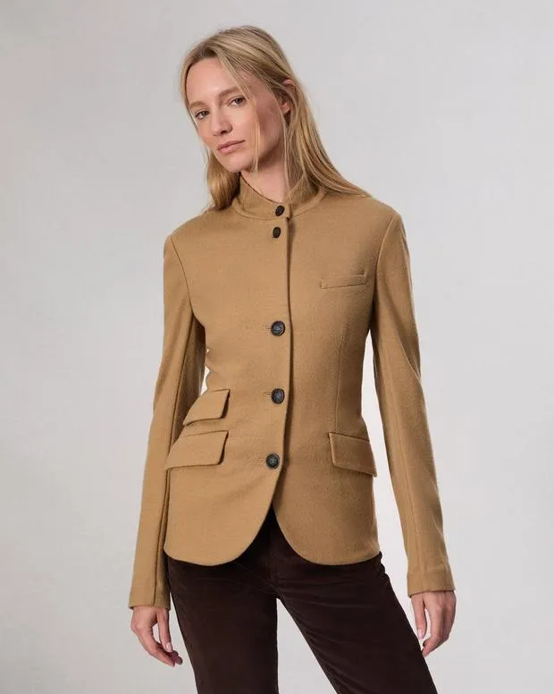 Women rag and bone Slade Wool Blazer CamelNavy Blazers and Vests