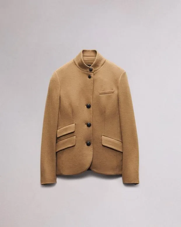 Women rag and bone Slade Wool Blazer CamelNavy Blazers and Vests