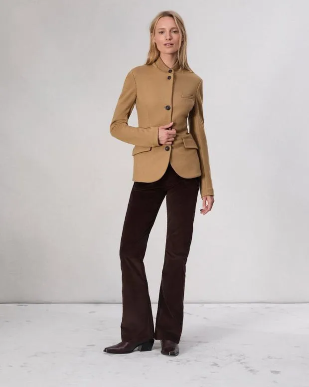 Women rag and bone Slade Wool Blazer CamelNavy Blazers and Vests