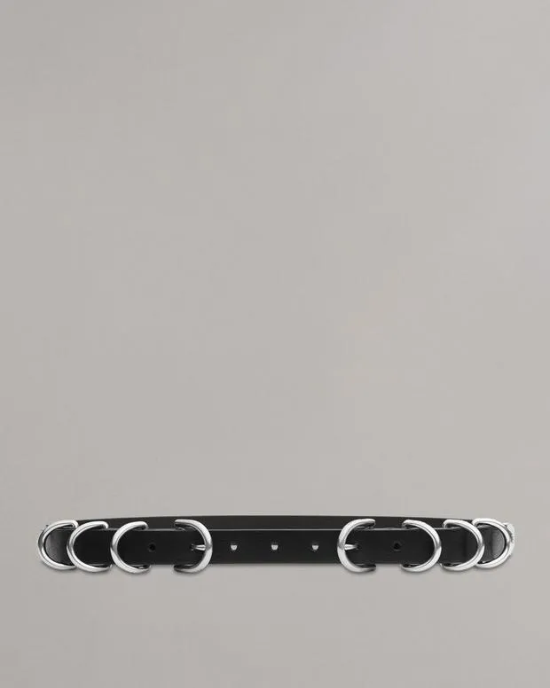 Women rag and bone Spire Double Buckle Belt Black Belts