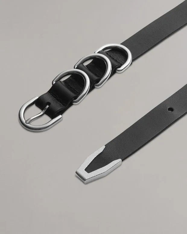 Women rag and bone Spire Double Buckle Belt Black Belts
