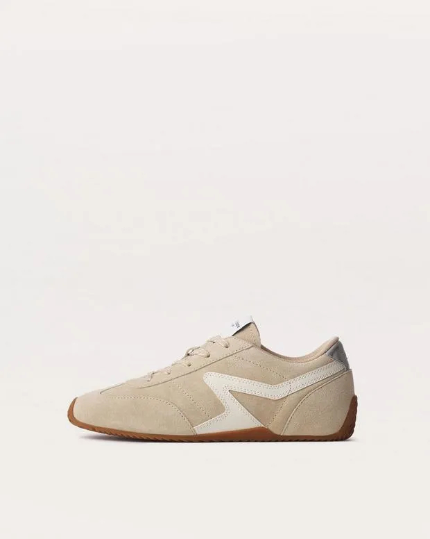 Women rag and bone Suede Ultra Slim Retro Runner Sneakers Macadamia Suede Shorts