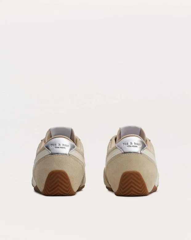 Women rag and bone Suede Ultra Slim Retro Runner Sneakers Macadamia Suede Shorts