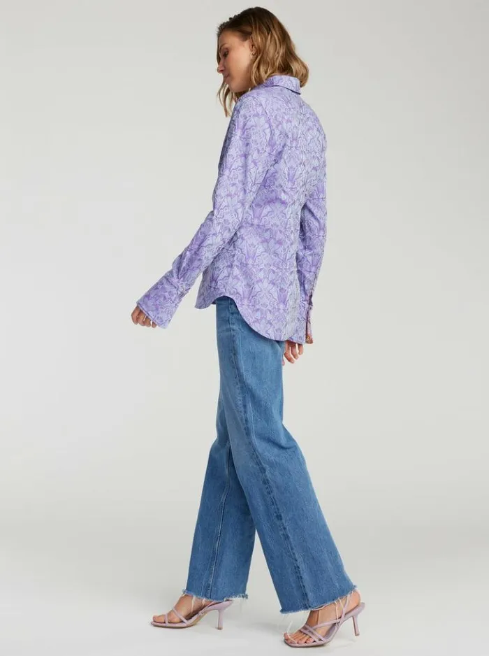 Women Robert Graham Tops Priscilla Shirt Lilac