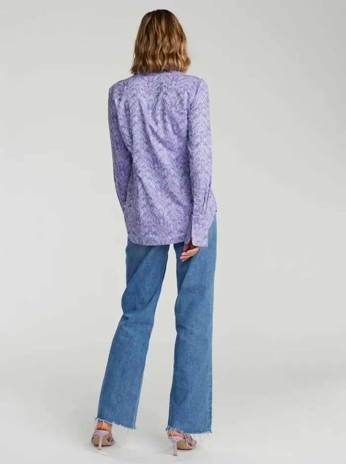 Women Robert Graham Tops Priscilla Shirt Lilac