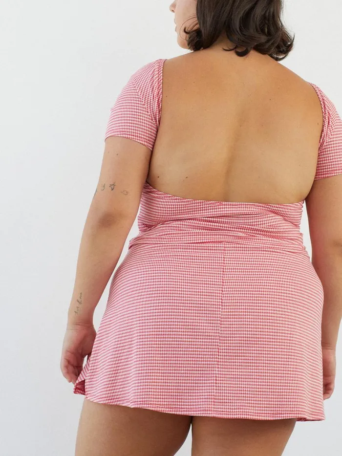 Women Rowan Tee Pomodorro Gingham Lisa Says Gah Tops