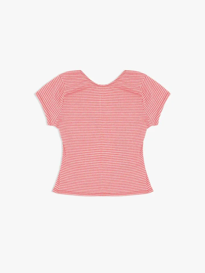 Women Rowan Tee Pomodorro Gingham Lisa Says Gah Tops