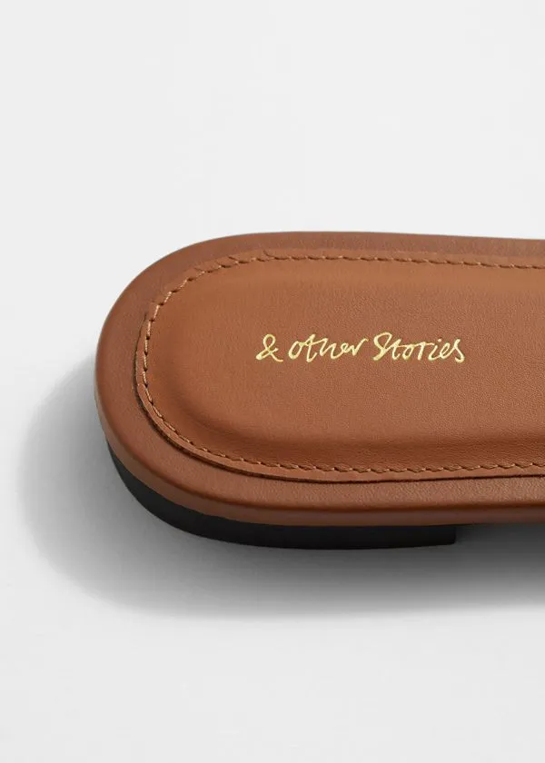 Women Sandals and Other Stories Leather Slides Brown Women Sandals and Other Stories Leather Slides Brown