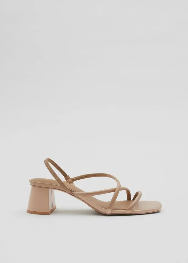 Women Sandals and Other Stories Strappy Block Heel Sandals Beige