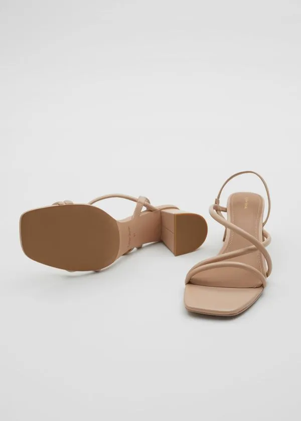 Women Sandals and Other Stories Strappy Block Heel Sandals Beige