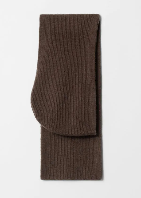 Women Scarves and Other Stories Hooded Wool Scarf Mahogany