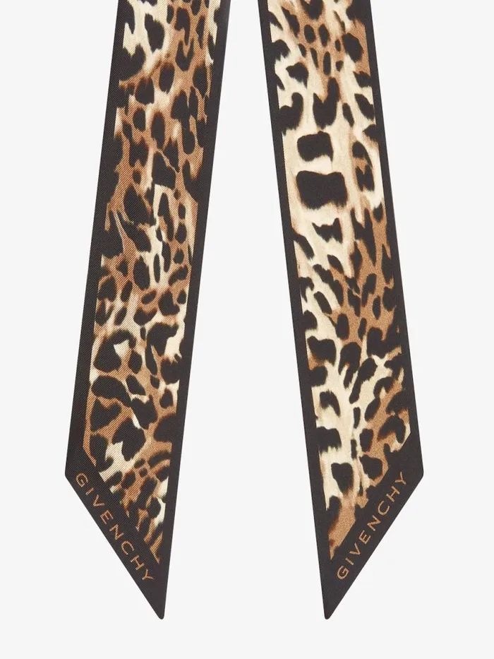 Women Scarves Givenchy Bandeau In Silk With Leopard Print Blackbeige Women Scarves Givenchy Bandeau In Silk With Leopard Print Blackbeige