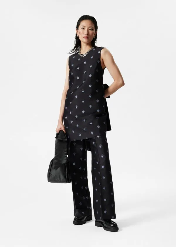 Women Sets and Suits and Other Stories Jacquard Mini Dress Black