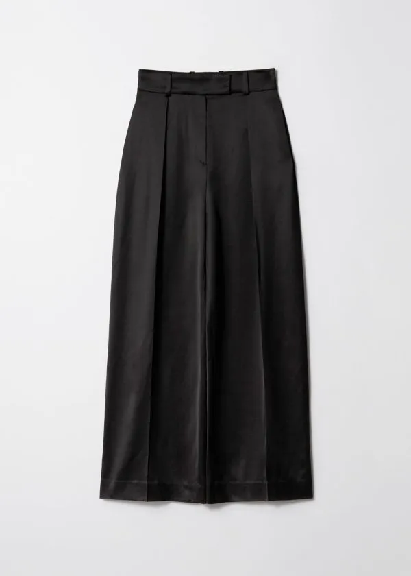 Women Sets and Suits and Other Stories Shiny WoolBlend Trousers Black
