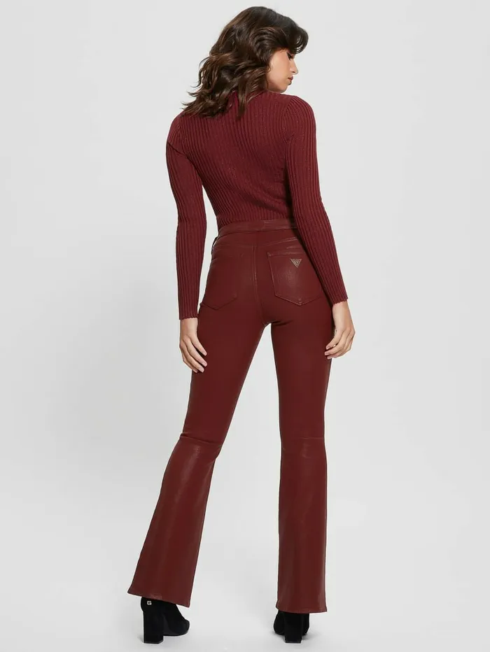 Women Sexy Flare Jeans Tahiti Red Multi Jeans and Denim GUESS